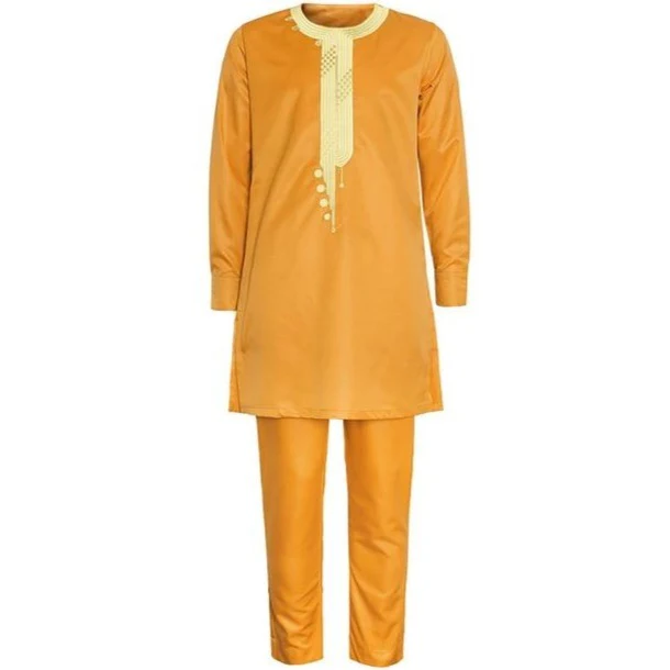 Boubou Africain Homme Orange